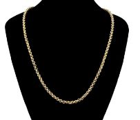 9CT GOLD HEAVY BELCHER CHAIN NECKLACE with lobster claw clasp, 76cms (l), 64.2g Provenance: deceased