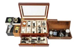 COLLECTION OF MAINLY MODERN FASHION WRISTWATCHES comprising examples by Curren, Marco Moore, Skagen,