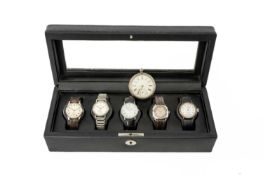 QUANTITY OF VINTAGE TIMEPIECES comprising Omega, Smiths, Roame, Rotary and Raymond Weil