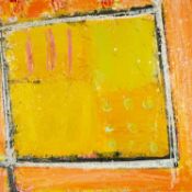 ‡ DAN BACKHOUSE (English, b. 1963) oil on panel - inscribed verso 'Cadmium, deep added white got
