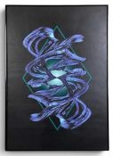 ‡ MARTIN LANGFORD (English, b. 1970) print - entitled 'Psychedelic Mandala 2', 83 x 58cms