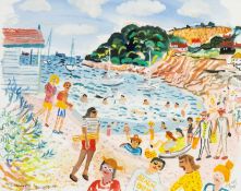 ‡ ALAN FURNEAUX (English, b. 1953) gouache - 'Swanpool, Very Hot Day', signed, 39 x 49cms