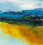 ‡ PENELOPE TIMMIS (English, b. 1956) oil on canvas - entitled verso 'Passing Hills' on Albany