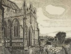 ‡ JOHN O'CONNOR (English, 1913-2004) limited edition (47/70) lithograph - entitled 'Kersey Church,