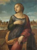 ALFRED WEIGALL (English, c. 1834-1913) watercolour - After Raphael Sanzio, called Raphael, 'Saint