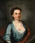 18TH CENTURY ENGLISH SCHOOL oil on canvas - portrait of a lady, dated verso 1740, 74 x 61cms