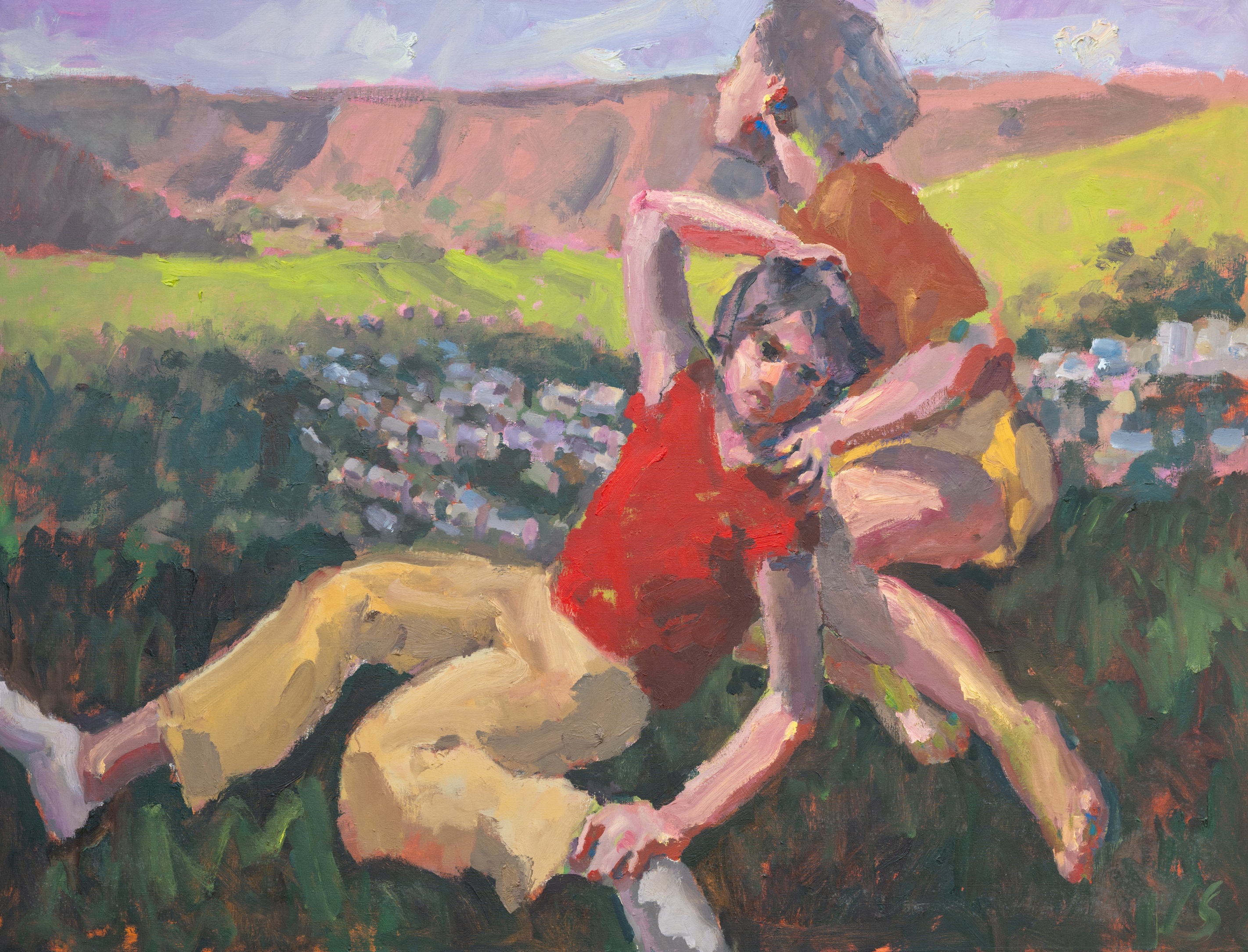 Welsh Fans ROBERT MACDONALD (British, lives/works Wales b. 1935) watercolour ...