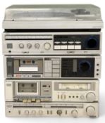 STEREO HIFI EQUIPMENT, to include a Trio KD-21R turntable, Trio KR-910L receiver, Trio KX-31