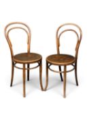 OFFERED WITH LOT 56 - PAIR OF VINTAGE BENTWOOD CHAIRS with hoop backs Provenance: private collection