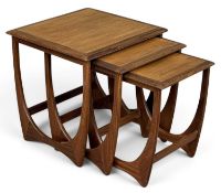 G-PLAN RED LABEL NEST OF THREE COFFEE TABLES Provenance: private collection Denbighshire