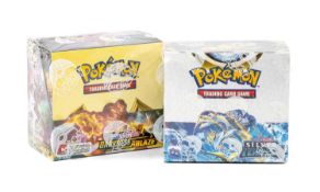 POKÉMON SWORD & SHIELD: DARKNESS ABLAZE & SILVER TEMPEST, two factory-sealed booster boxes, each box