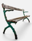 ANTIQUE CAST IRON TWIG BENCH, 85 (h) x 188 (w) Provenance: consigned via West Wales Comments: