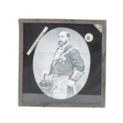 MASONIC INTEREST: RARE MAGIC LANTERN SLIDE, portrait of King Edward VII (while Prince of Wales)