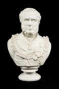 MASONIC INTEREST: RARE VICTORIAN WEDGWOOD PARIAN WARE BUST of Sir Lawrence Dundas, Earl of
