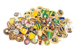 MASONIC INTEREST: COLLECTION OF GILT METAL & ENAMEL COLLAR JEWELS & OTHERS, with badges, contained