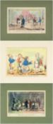 MASONIC INTEREST: THREE COLOUR PRINTS, 'Making a Sailor a Freemason', 28 x 40cms; and a pair - 'A