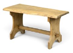 RUSTIC LIGHT WOOD BENCH / NARROW TABLE, 65 (h) x 123 (l) x 58cms (d) Provenance: private