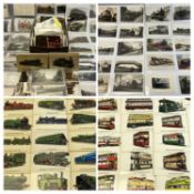 VINTAGE POSTCARDS, large collection including a quantity of steam locomotive themed postcards