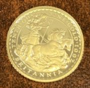 ROYAL MINT 1997 BRITANNIA GOLD PROOF £10 COIN, 3.412g, encapsulated and with certificate, in