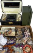 QUANTITY OF COSTUME JEWELLERY, including bead necklaces etc. Provenance: private collection