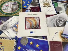 QUANTITY OF COMMEMORATIVE BRITISH MINT COIN SETS, encapsulated and in cardboard sleeves