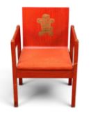 1969 PRINCE OF WALES INVESTITURE CHAIR, designed by Lord Snowdon and manufactured by Welsh Remploy