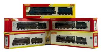 FIVE HORNBY LOCOMOTIVES & TENDERS, DCC ready, R2528, R2618, R2779, R2638 and R2586, all boxed