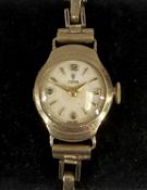 VINTAGE TUDOR 9CT GOLD-CASED LADIES' WRISTWATCH, case back stamped 'Made for Rolex', 1.4g,
