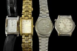 GENT'S WRISTWATCHES, Seiko gold-plated case and bracelet, Lorus stainless steel case and bracelet,