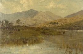 FRANK A. GOODWIN (British, fl. 1887-1907) oil on canvas - entitled verso 'Snowdon', signed and dated