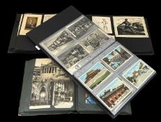VINTAGE POSTCARDS in three albums, various themes, approx. 400 Provenance: private collection Ynys