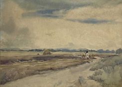 CLAUDE HAYES RI (British-Irish, 1852-1922) watercolour - extensive landscape, signed lower right, 25
