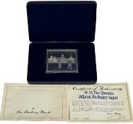 DANBURY MINT HM THE QUEEN'S OFFICIAL BIRTHDAY INGOT in sterling silver, 121g, in presentation box