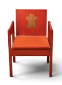 1969 PRINCE OF WALES INVESTITURE CHAIR, designed by Lord Snowdon and manufactured by Welsh Remploy