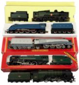 HORNBY LOCOMOTIVES & TENDERS, R312, R372, R063, all boxed, with two others partially or unboxed