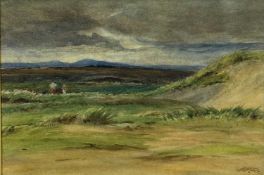 JOHN H. COLE (British, fl. 1869-1892) watercolour - entitled verso 'A Windy Day Near Holyhead',