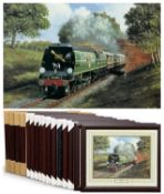 SIXTEEN COLOUR PRINTS OF STEAM ENGINES, 28 x 39cms Provenance: private collection Conwy Comments:
