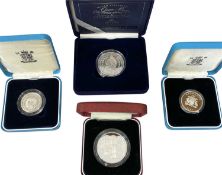 SILVER PROOF COINS, to include 1996 proof crown, 26.28g; Queen Elizabeth The Queen Mother