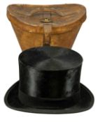 EDWARDIAN SILK TOP HAT, Christy's of London, in original leather box Provenance: private