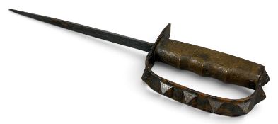 RARE US M1917 TRENCH KNIFE by Landers, Fray & Clark, 22.5cms triangular steel blade, stamped under
