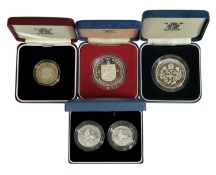 ROYAL MINT PROOF COINS, comprising Bailiwick of Guernsey 1978 commemorative silver 25p piece (