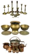 QUANTITY OF BRASS & COPPER WARE Provenance: private collection Ynys Môn