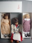 Konvolut 10 große SIGIKID Puppen, tlw limitierte Künstlerpuppen. Alle neu und unbespielt. Meist in