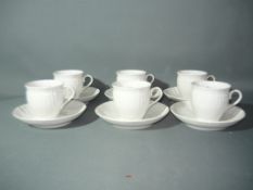 KPM Berlin Rocaille Weiss. 6 große Kaffeetassen. Erste Wahl. Neuwertig & unbenutzt.