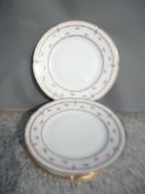 Royal Limoges. Dekor Gilda. Satz 6 flache Speiseteller. Erste Wahl. Ø 19cm.