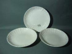 KPM Berlin Rocaille Weiss. 3 Obstschalen / Gemüseschalen ø 20cm. Erste Wahl. Neuwertig & unbenutzt.