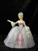 Marianne. Franklin Porcelein. Dame im Rokoko-Kleid. Handbemalt. H. 22cm.