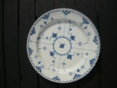 Royal Copenhagen Musselmalet Vollspitze. XXL runde Platte #1041. Erste Wahl. Ø 34cm.