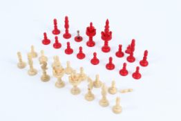 Konvolut 31 Schachfiguren. 19. Jh. 19.