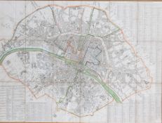 Frankreich, Ende 19. Jh. Stadtkarte